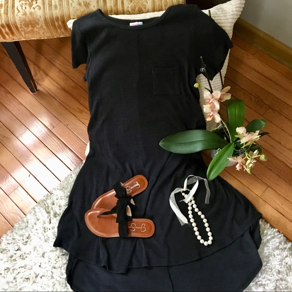 LuLaRoe high low Charcoal Grey Dress Small
